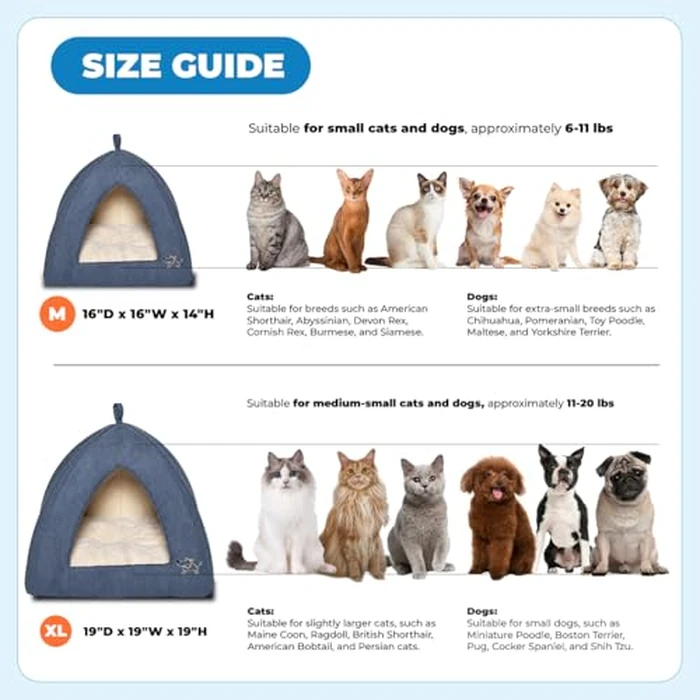Best Pet Supplies Best Pet SuppliesPet Tent-Soft Bed for Dog & Cat, Inc, Inc. - Navy, 16" x H: 16" by Best Pet Supplies - Image 7