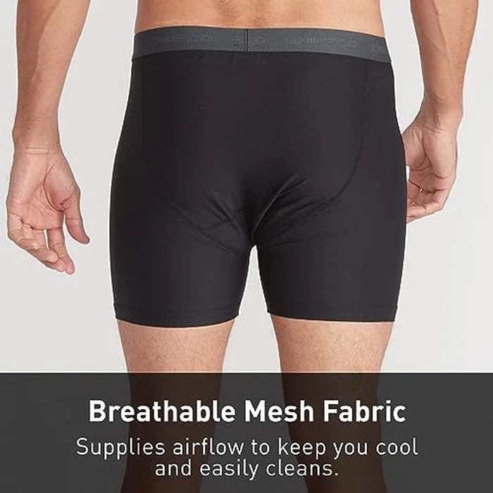 ExOfficio Men's Give-N-Go 2.0 Boxer Brief 6" - Cool and Breathable Underwear for Active Men - Pack of 2, Black, Small by ExOfficio - Image 4