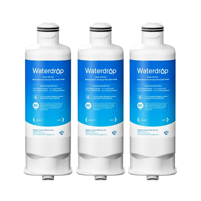 Waterdrop WD-F45 Replacement for Samsung(R) DA97-17376B, HAF-Qin/EXP, DA97-08006C, RF28R7201SR, RF28R7351SG, Refrigerator Water Filter, 3 Filters by Waterdrop - Used - Very Good condition - CA$28.61