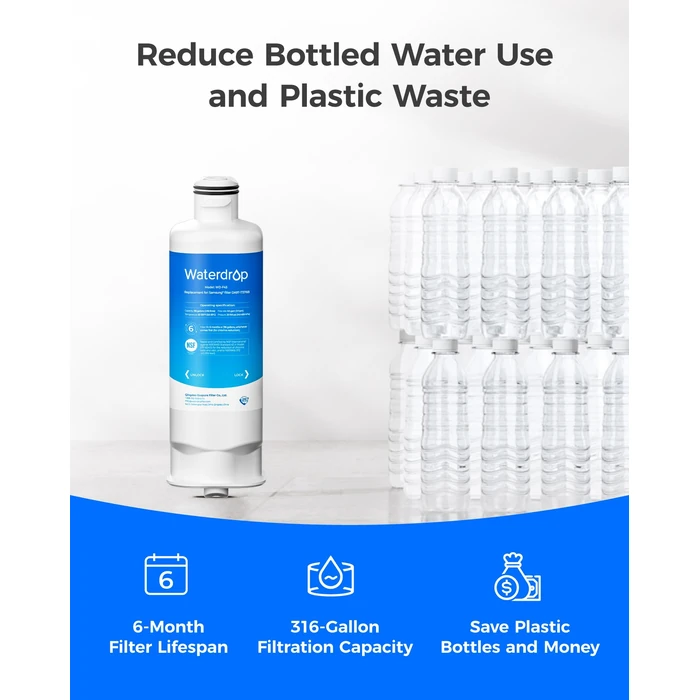 Waterdrop WD-F45 Replacement for Samsung(R) DA97-17376B, HAF-Qin/EXP, DA97-08006C, RF28R7201SR, RF28R7351SG, Refrigerator Water Filter, 3 Filters by Waterdrop - Image 8