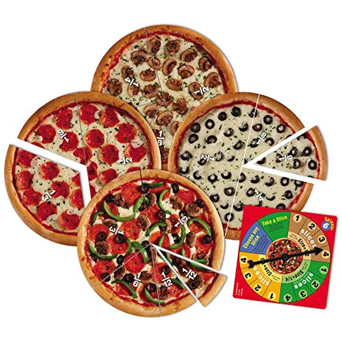 Learning Resources Pizza Fraction Fun Game, 13 Fraction Pizzas, 67 Piece Game, Ages 6+ by Learning Resources - Image 3