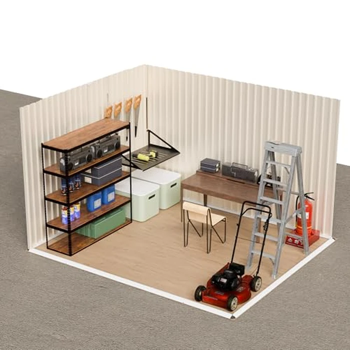 YOPTO 10x8 FT Outdoor Storage Shed with Foundation,Metal Aluminum Tool Sheds,Heavy-Duty Sheds with Sloped Roof, Air Vent and Hinge Doors,Garden Shed Bike Shed for Backyard Patio Lawn,Cream White by YOPTO - Image 6