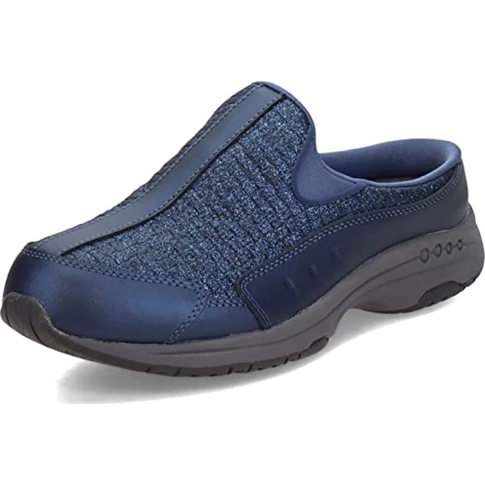 Easy Spirit Women's Traveltime 481 Mule, Navy-Glitter, 9.5 Wide by Easy Spirit - Image 1