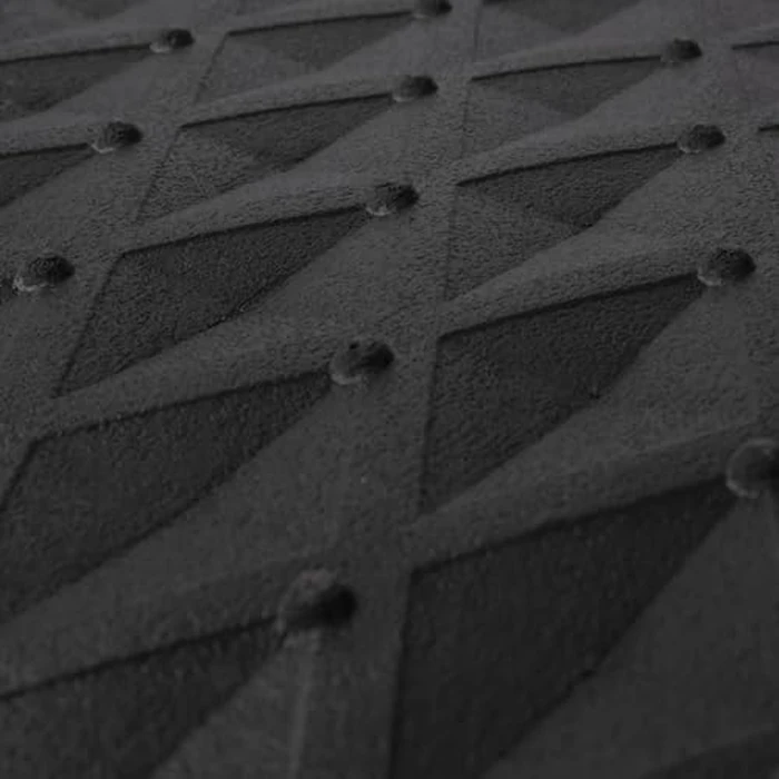 CAR PASS Black Rubber Car Mats, All-Weather Floor Mats Full Set Durable Anti-Slip 3D Rhombus Waterproof Automotive Pad Trim to Fit Liner Universal Fit for Sedan SUV Truck Van, 4 Pcs All Black Rubber by CAR PASS - Image 8