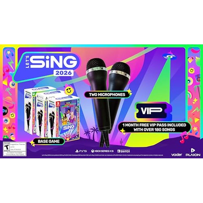 Let’s Sing 2026 + 2 Mics - PlayStation 5 by Deep Silver - Used - Like New condition - US$28.50