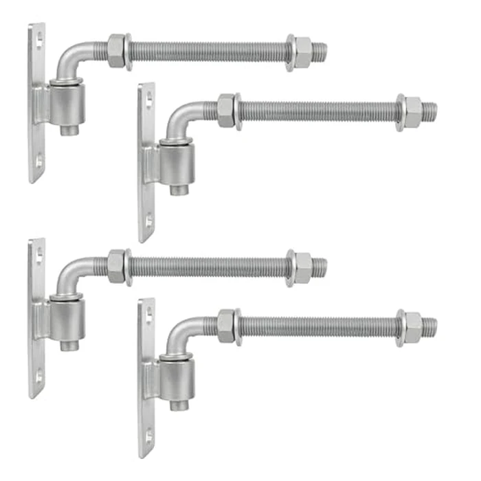 6" J-Bolt Post Hinge, Galvanized Steel Welded Gate Hinge with 5/8" Male Hinge Pin, Heavy Duty Chain Link Fence Hardware for Wooden Farm Gate, Barn Gate, 4 Pack by Bularie - Used - Like New condition - US$36.74