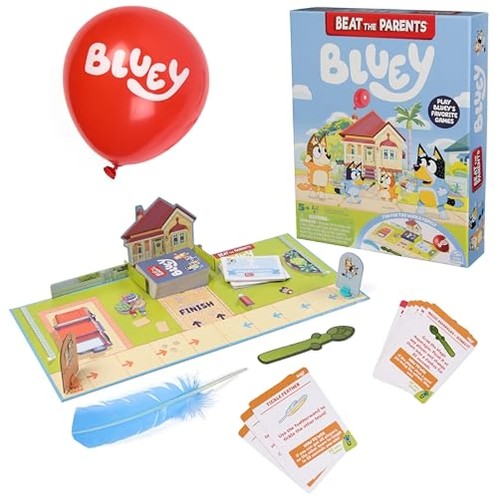 Spin Master Games, Bluey Beat the Parents, Head-to-Head Trivia & Fun Family Game Night Challenges, Easy Play, Bluey Toys, Kids & Family, 2-6 Players, for Ages 5 & Up by Spin Master Games - Used - Very Good condition - US$7.40