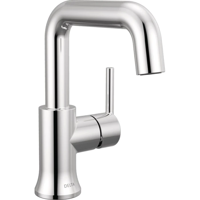 Delta Trinsic U-Spout 1-Hole Bathroom Faucet, Chrome Single Hole Bathroom Sink Faucet, Metal Push-Pop Drain Assembly, Chrome 554HAR-DST by DELTA - Used - Very Good condition - CA$118.96