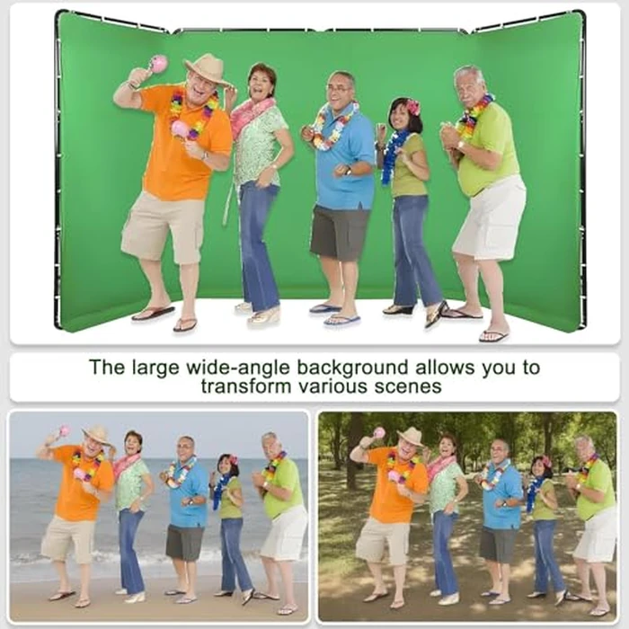 Barlezy 7.87ft x 13ft Green Screen Backdrop with Stand, Large Wrinkle-Resistant Green Backdrop w/Heavy Duty Backdrop Stand, Collapsible Photography Background for Photo Studio Shooting by Barlezy - Image 5
