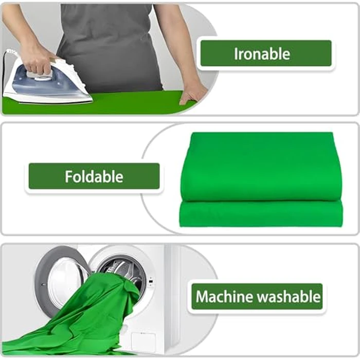 Barlezy 7.87ft x 13ft Green Screen Backdrop with Stand, Large Wrinkle-Resistant Green Backdrop w/Heavy Duty Backdrop Stand, Collapsible Photography Background for Photo Studio Shooting by Barlezy - Image 6