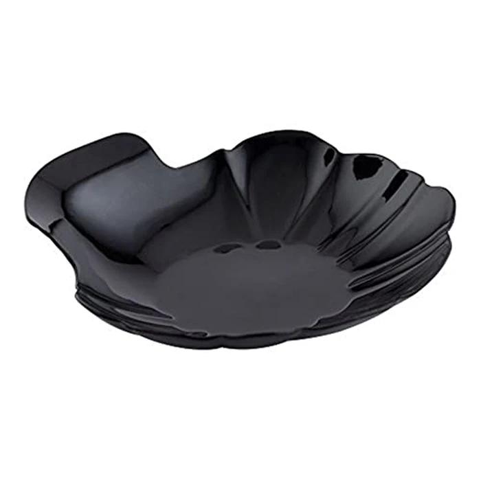 Restaurantware 3.3 Inch Shell Appetizer Plate 100 Disposable Plastic Appetizer Plate - Sturdy Shell-Shaped Black Plastic Cocktail Plates Perfect For Serving Amuse Bouche And Hors D'oeuvres by Restaurantware - Image 2