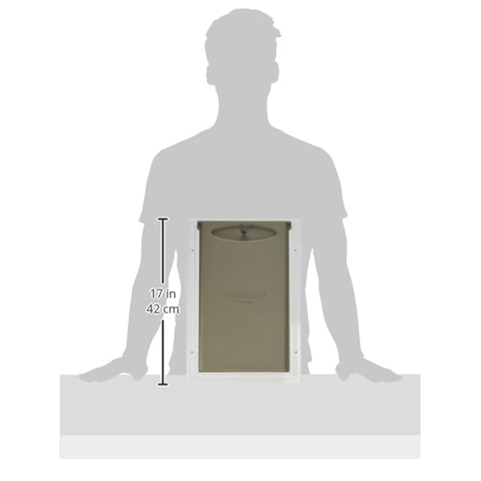 PetSafe Freedom Aluminum Pet Door for Dogs and Cats, Medium, White, Tinted Vinyl Flap by PetSafe - Image 4