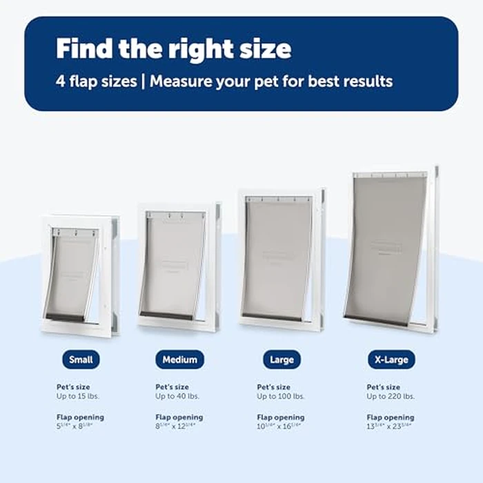 PetSafe Freedom Aluminum Pet Door for Dogs and Cats, Medium, White, Tinted Vinyl Flap by PetSafe - Image 6