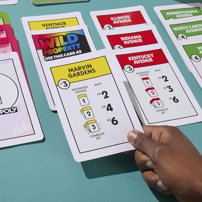 Monopoly Big Deal Card Game | Oversized Giant Large Cards for Family Fun | Ages 8+ | 2-5 Players | 15 Mins. | Travel Games for Kids & Adults (English & French) by Hasbro Gaming - Image 5