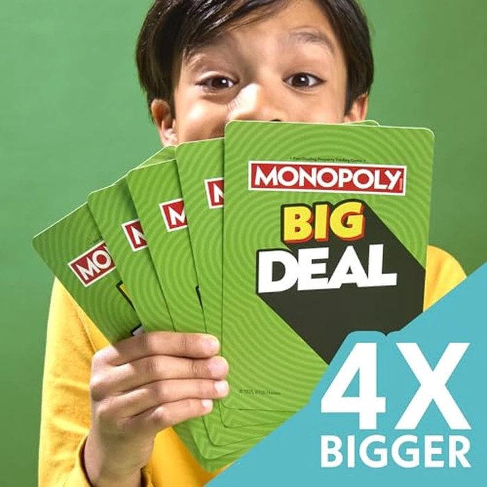 Monopoly Big Deal Card Game | Oversized Giant Large Cards for Family Fun | Ages 8+ | 2-5 Players | 15 Mins. | Travel Games for Kids & Adults (English & French) by Hasbro Gaming - Image 9