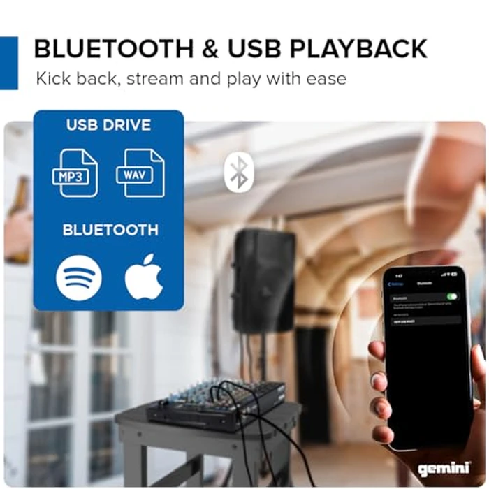 Gemini 12-Channel DJ Audio Mixer with Multi-FX, USB, EQ & Phantom Power - Studio Mixer Board USB, Mixing Console for Music Production, Podcasts, Live Shows & DJ Sets (GEM-12USB) by Gemini Sound - Image 7