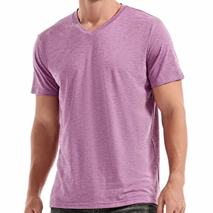 KLIEGOU Men's V Neck T Shirts - Casual Stylish Fitted Tees for Men Purple L by KLIEGOU - Used - Like New condition