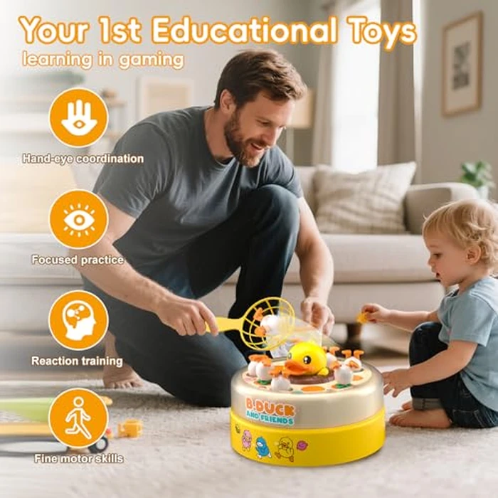 BDUCK+ Board Games for Toddlers, Kids Toys Jumping Ducks Game for Kids 4-8, 2 Players Family Board Game Interactive Educational Toy for Boys Girls, Birthday Gifts for Age 3 & Up by BDUCK+ - Image 2