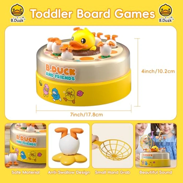 BDUCK+ Board Games for Toddlers, Kids Toys Jumping Ducks Game for Kids 4-8, 2 Players Family Board Game Interactive Educational Toy for Boys Girls, Birthday Gifts for Age 3 & Up by BDUCK+ - Image 3