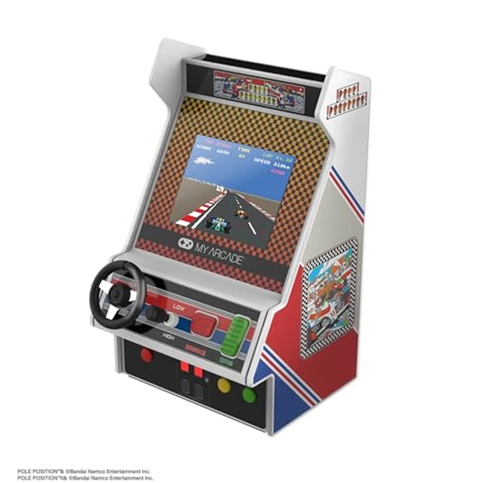 My Arcade Pole Position Racing Player: Handheld Game for Kids and Adults, 2 Games, Real Racing Controls, Portable Gaming, 3.5 inch Screen by My Arcade - Image 1