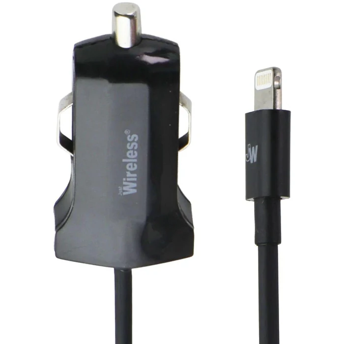 Just Wireless 2.1 Amp High Speed Car Charger with 8-Pin Connector - Black by Just Wireless - Refurbished - Brand New condition