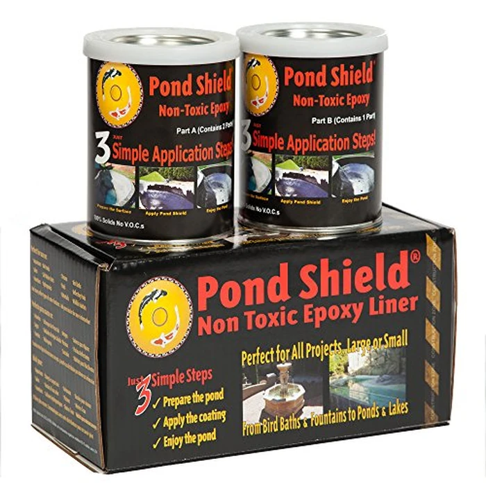 Pond Armor SKU-CGRAY-QT-R Charcoal Gray Pond Shield 1.5 Quart Kit Non-Toxic epoxy Coating by Pond Armor - Used - Very Good condition - CA$52.68