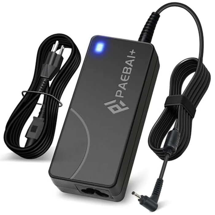 PAEBAI+ 65W Laptop Charger for Acer Chromebook 11 13 14 15 R11 CB3 CB5 C740 C720 C720p C738T C731 Aspire One AO1-131-C7DW C9PM A13-045N2A N15Q9 N15Q8 N16P1 AC Adapter Power Supply Cord by PAEBAI+ - Used - Acceptable condition - CA$11.38