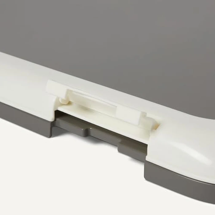 Amazon Basics Dog Training Pad Holder with Secured Latches, Extra Thick and Non-Slip Base, Recycled Plastic, 24 inch, Small, White and Charcoal by Amazon Basics - Image 3