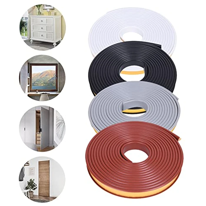 U-Shape Edge Banding, 16.4ft Self Adhesive Veneer Edging,TPE Flexible Furniture Edge Protector for Cabinet Repair Furniture Restoration (28MM, Black) by EVERDIJ - Image 4