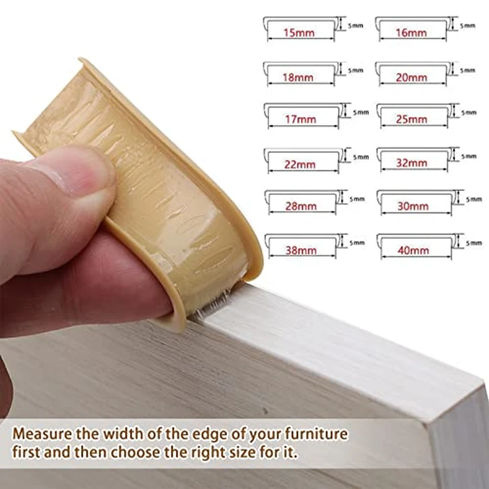 U-Shape Edge Banding, 16.4ft Self Adhesive Veneer Edging,TPE Flexible Furniture Edge Protector for Cabinet Repair Furniture Restoration (28MM, Black) by EVERDIJ - Image 5