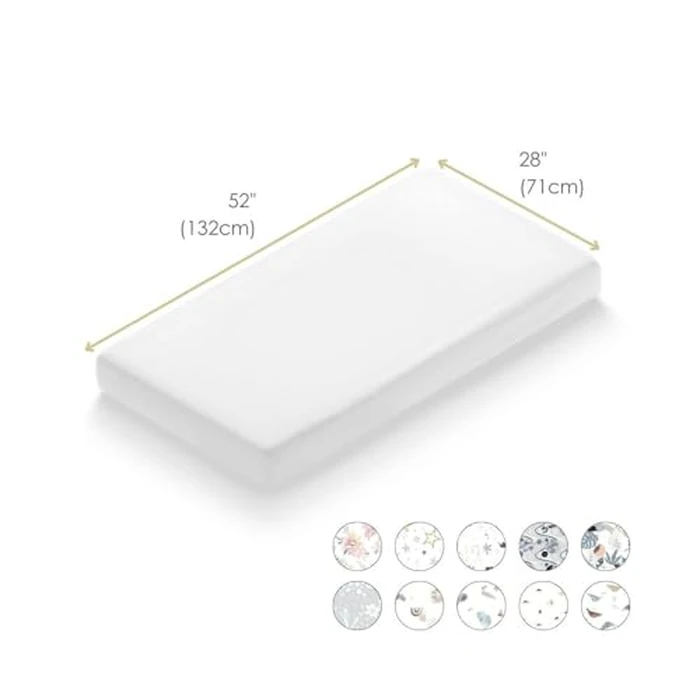 Kushies Baby 100% Breathable Cotton Percale Baby Crib Sheet, Fully Elasticized - Made in Canada 28" x 52" Multi Golden Star by Kushies - Image 5
