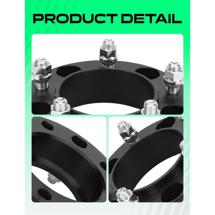 YHTAUTO 5X150mm Hub Centric Wheel Spacers 1.5 inch Compatible with Toyota, Lexus Models, Tundra, Sequoia, LX570 5x5.9 Tire Spacers w/ M14x1.5 Studs, 110mm Hub Bore 5 Lug 2PCS Black by YHTAUTO - Image 8