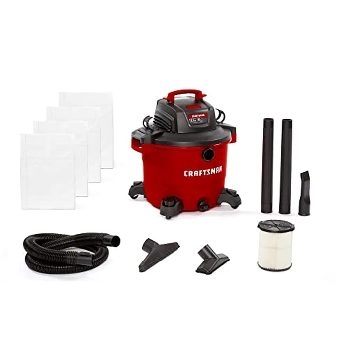 CRAFTSMAN CMXEVBE18595 16 Gallon 6.5 Peak HP Wet Dry Vac, Heavy-Duty Shop Vacuum Wet and Dry with Filter, 4 Dust Bags, Hose and Attachments for Home Projects & Renovations by CRAFTSMAN - Used - Acceptable condition - CA$170.95