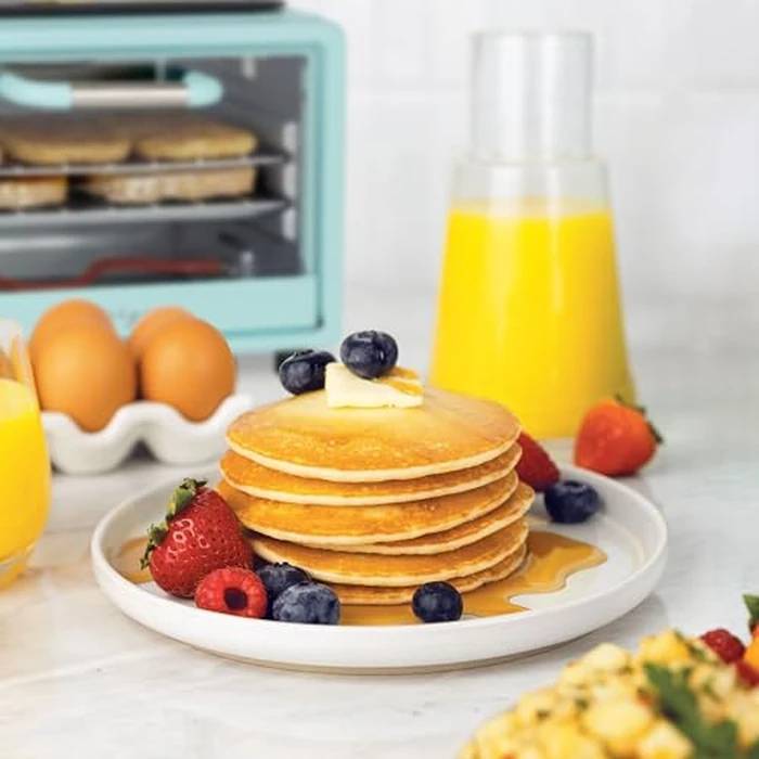 Nostalgia 3-in-1 Retro Breakfast Station - Includes 5 Cup Coffee Maker, Non-Stick Ceramic Griddle, and 4-Slice Toaster Oven - Built-In Timer, Reusable Coffee Filter, Space-Saving Design - Aqua by Nostalgia - Image 8