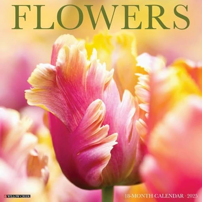 Flowers 2025 12" x 12" Wall Calendar by WILLOW CREEK - Used - Like New condition