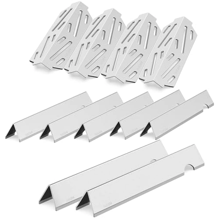 QuliMetal SUS304 Grill Parts for Weber Genesis II E-410/E-415/E-435, Flavorizer Bars and Heat Deflectors for Weber Genesis II LX E-440 Grills, Replacement for Weber GS4 66686 66033 66796 66041, 17" by QuliMetal - Used - Very Good condition