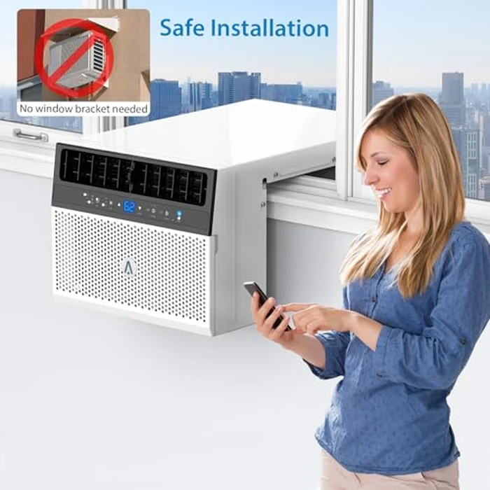 GarveeLife 6000 BTU U-Shaped Window Air Conditioner - 3-in-1 Quiet AC Unit, WiFi App Control, 6 Modes, 3 Fan Speeds, Energy Efficient Cooling for Up to 350 Sq.Ft, Bedroom, Office - With WiFi by GarveeLife - Image 6