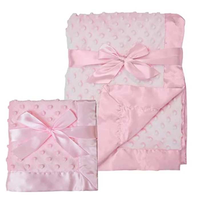 American Baby Company Heavenly Soft Chenille Blanket Set, Pink, for Girls by American Baby Company - Image 1