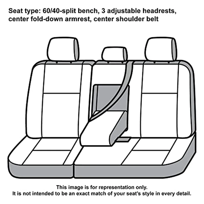 Covercraft Carhartt Super Dux SeatSaver Custom Seat Covers | SSC8526COBK | 2nd Row 60/40 Bench Seat | Compatible with 2021-2022 Ford F-250/F-350 Crew Cab | Black by Covercraft - Image 2