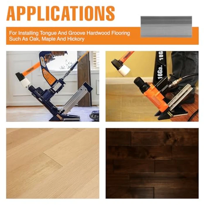 Freeman 18-Gauge Flooring L-Cleats | 1-3/4" | Glue Collated | Serrated Shank | Solid Steel | 1000 Count | Indoor | Tongue and Groove Hardwood Floor Installation | FN181K175 by Freeman - Image 3