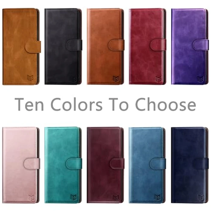 SUANPOT for Google Pixel 9 5G/Google Pixel 9 Pro 6.3 Wallet case with RFID Blocking Credit Card Holder,Flip Book PU Leather Protective Cover Women Men for Pixel 9 Phone case Purple by SUANPOT - Image 3