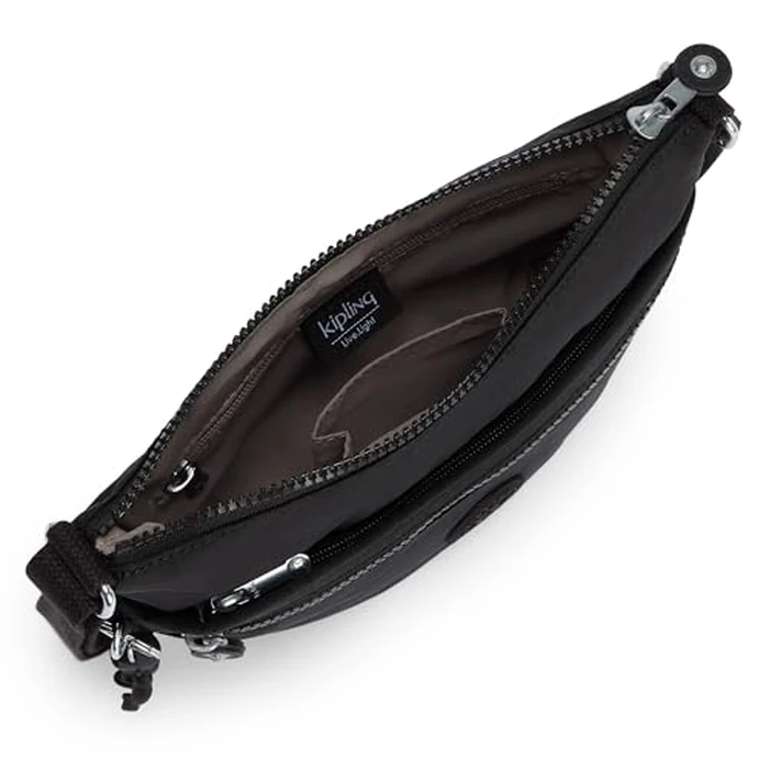 Kipling womens Womenâ€(TM)s Arto Small Bag, Lightweight Everyday Purse, Casual Nylon Shoulder Crossbody Handbag, Black Noir, 9.75 L x 8.25 H 1.25 D US by Kipling - Image 5