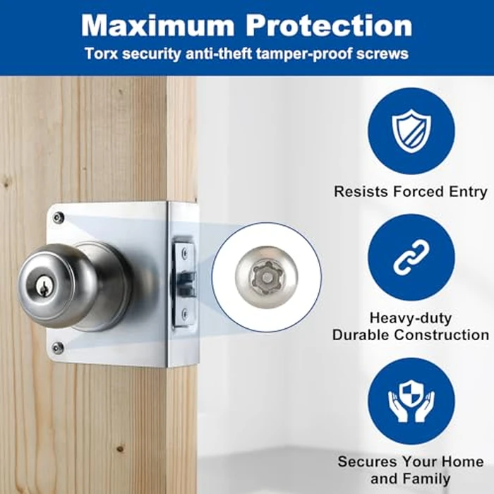 U 9553 Stainless Steel Lock and Door Reinforcement Plate for 1-3/4" Thick Doors and Includes an Door Strike Plate(1-1/4 inches x4-1/2 inches). by Ftyokmi - Image 3