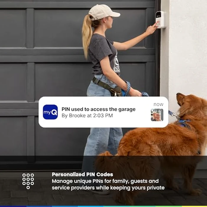 myQ Smart Garage Door Video Keypad with Wide-Angle Camera,Customizable PIN Codes,and Smartphone Control-Take Charge of Your Garage Access Works with Chamberlain, LiftMaster and Craftsman openers,White by CHAMBERLAIN - Image 5