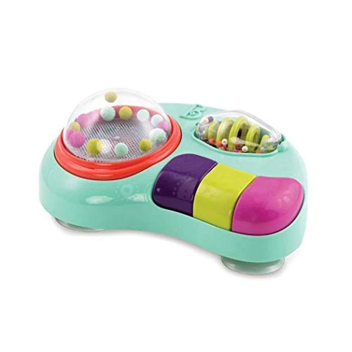 B. toys - Baby Activity Station - High Chair Suction Cup Toy with Music & Lights - Sensory Activity Center - Developmental Toys for Babies, Infants - whirly pop - 6+ Months by B. toys - Used - Like New condition - US$18.99