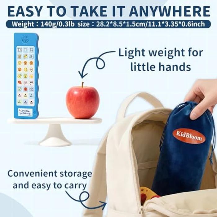 KidBloom AAC Device for Autism, Non Verbal Communication Tools for Kids, With 6 Programmable Buttons & Adjustable Volume, Autism Sensory Products for Kids 3-7 by KidBloom - Image 5