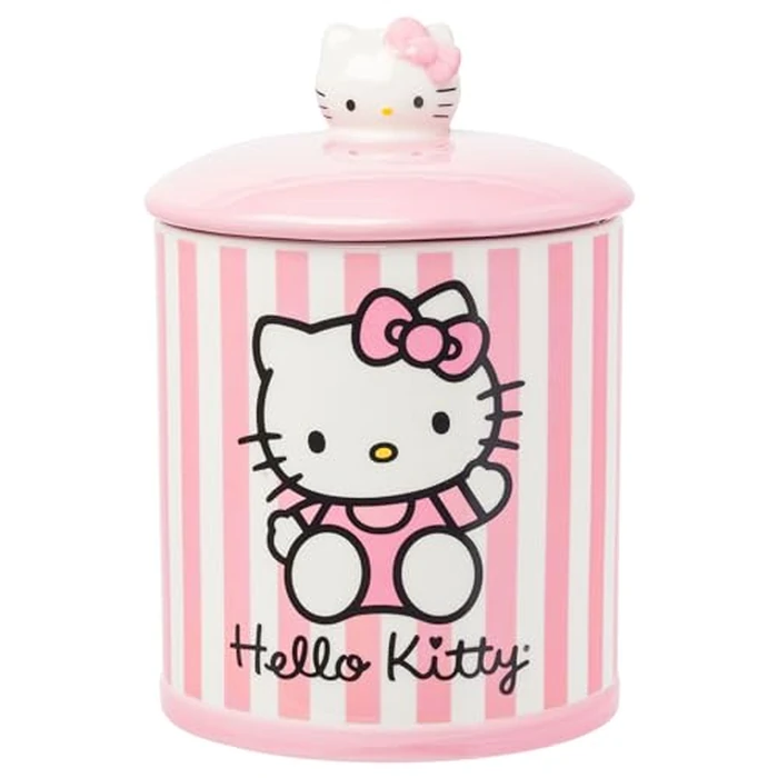 Silver Buffalo Sanrio Hello Kitty Pink Ceramic Cookie Snack Jar (Medium) by Silver Buffalo - Used - Acceptable condition - US$15.65