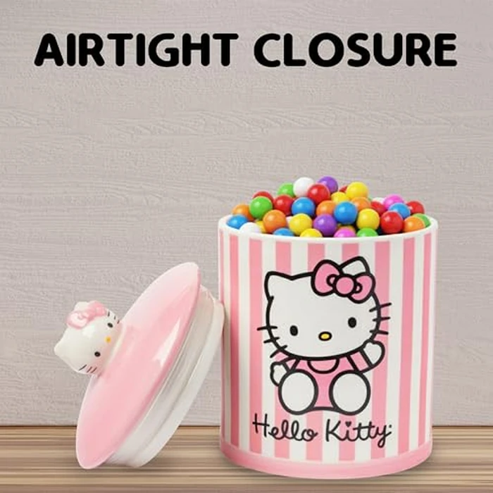 Silver Buffalo Sanrio Hello Kitty Pink Ceramic Cookie Snack Jar (Medium) by Silver Buffalo - Image 5