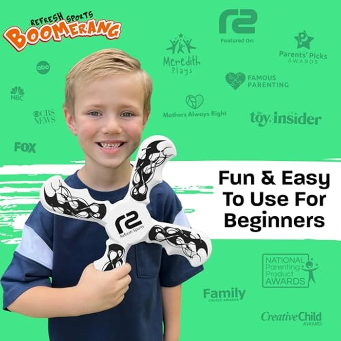 Boomerang for Kids - It Really Does Fly Back - Fun & Easy to Use Toy for Boys & Girls - Soft Foam Design Allows for Safe Play & Great Beginner Toy Gift Idea for Boys - Birthday Gift Ideas Stuffers by Refresh Sports - Image 2