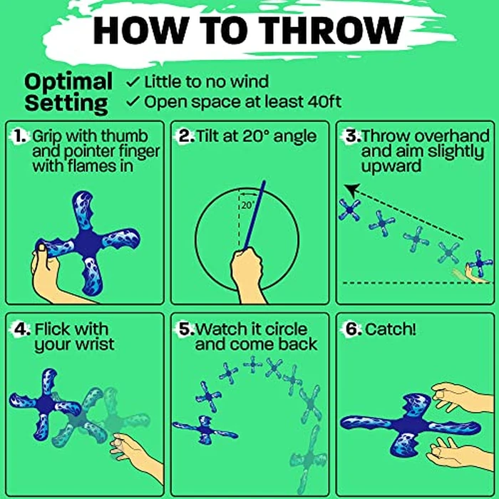 Boomerang for Kids - It Really Does Fly Back - Fun & Easy to Use Toy for Boys & Girls - Soft Foam Design Allows for Safe Play & Great Beginner Toy Gift Idea for Boys - Birthday Gift Ideas Stuffers by Refresh Sports - Image 6